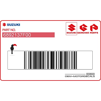 Etichetta di AVVERTENZA parafango posteriore, destra