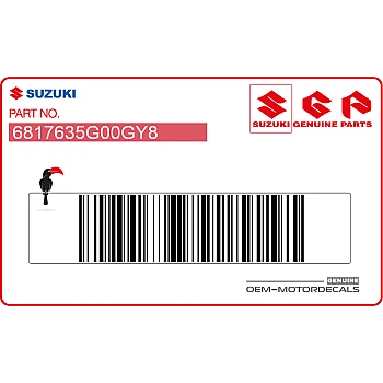 Adhesivo guardabarros trasero SUZUKI, lado izquierdo
