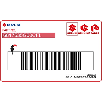 Gráfico guardabarros trasero SUZUKI, lado derecho