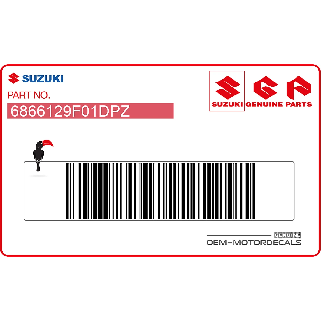 Suzuki RM-Z450 Gabelschutz SUZUKI Logo Emblem Aufkleber OEM Teil 6866129F01DPZ für Vordergabel