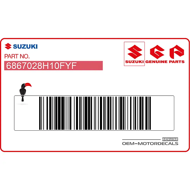Suzuki RM-Z450 Dekor Kühlerverkleidung links OEM 68670-28H10-FYF