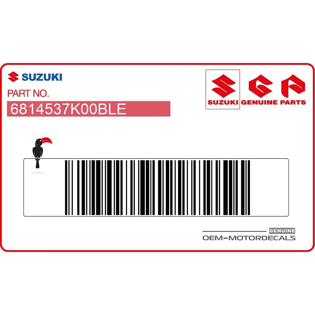 Naklejka osłony ramy Suzuki RM-Z450 lewa OEM 6814537K00BLE