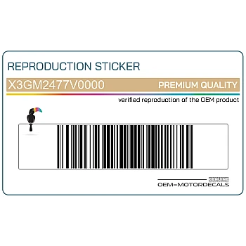 Adesivo posteriore coda carena