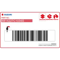 SUZUKI Kit de adhesivos para cubierta de chasis, lado izquierdo 68142-27C10-34S