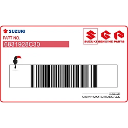 Rear fender warning label (French)