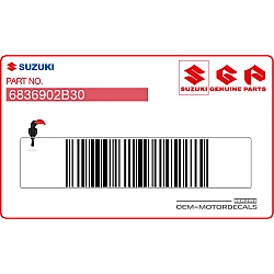 Autocollant d'avertissement garde-boue, arrière