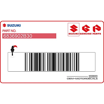 Waarschuwingssticker spatbord, achter