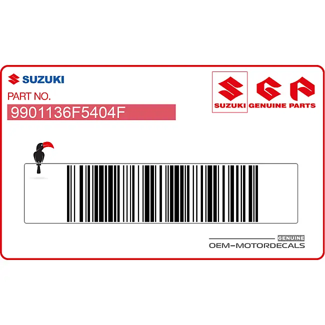 Suzuki RM125 Autocollant Avertissement Garde-boue Arrière OEM 9901136F5404F
