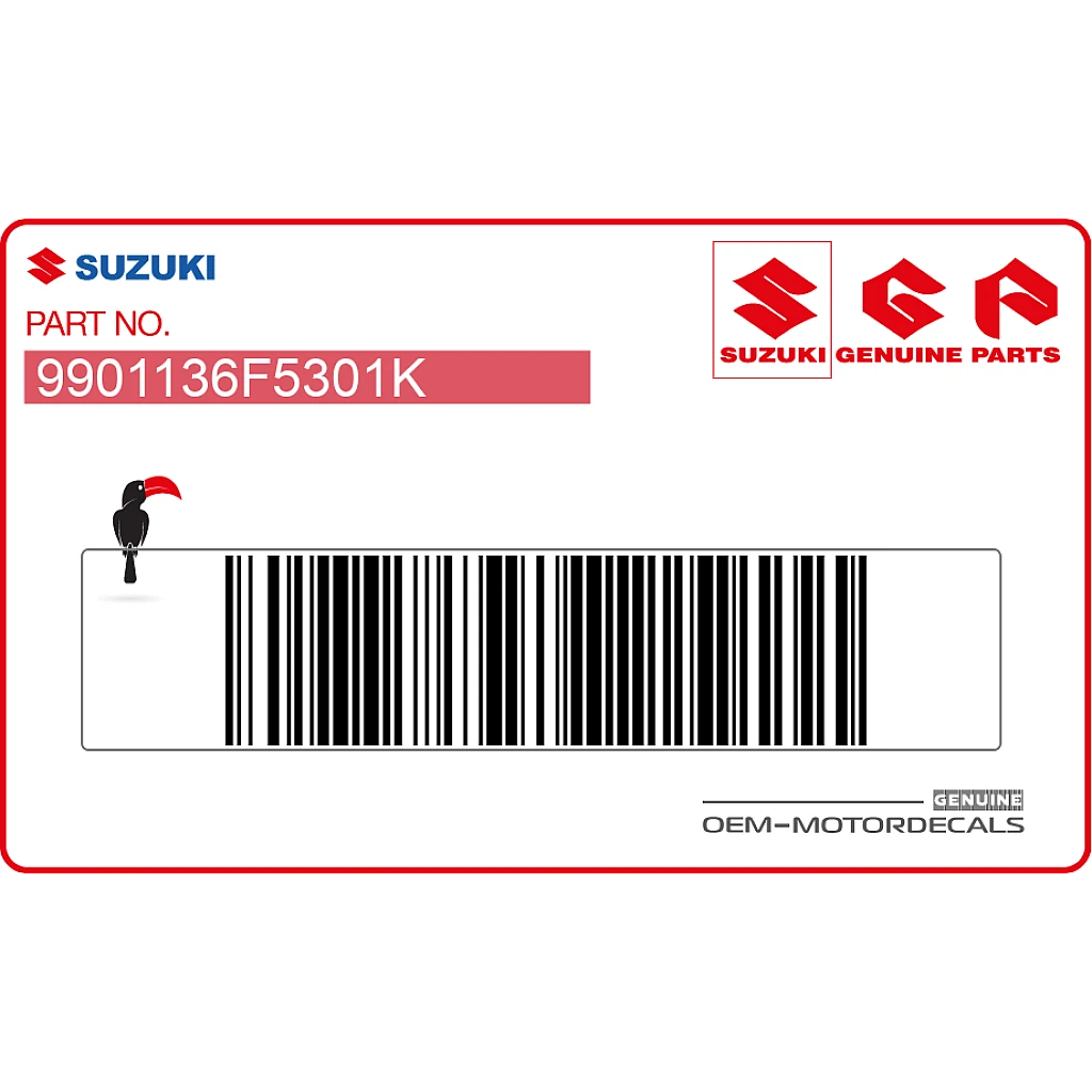 Suzuki RM125 Étiquettes d'avertissement du manuel du propriétaire OEM 9901136F5301K Autocollants d'avertissement d'usine