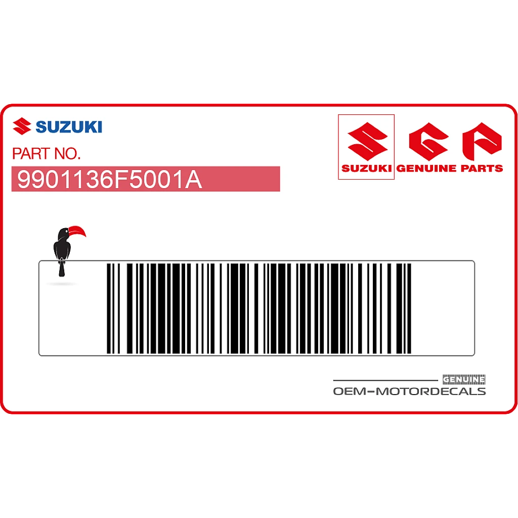 Suzuki RM125 Autocollant Avertissement Cadre Côté Droit OEM 9901136F5001A