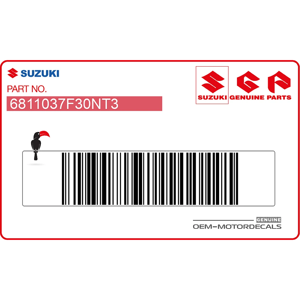 Suzuki RM125 Tankaufkleber-Set OEM 6811037F30NT3