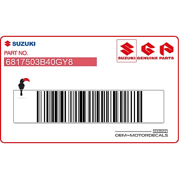 Emblema parafango posteriore RM85, lato destro