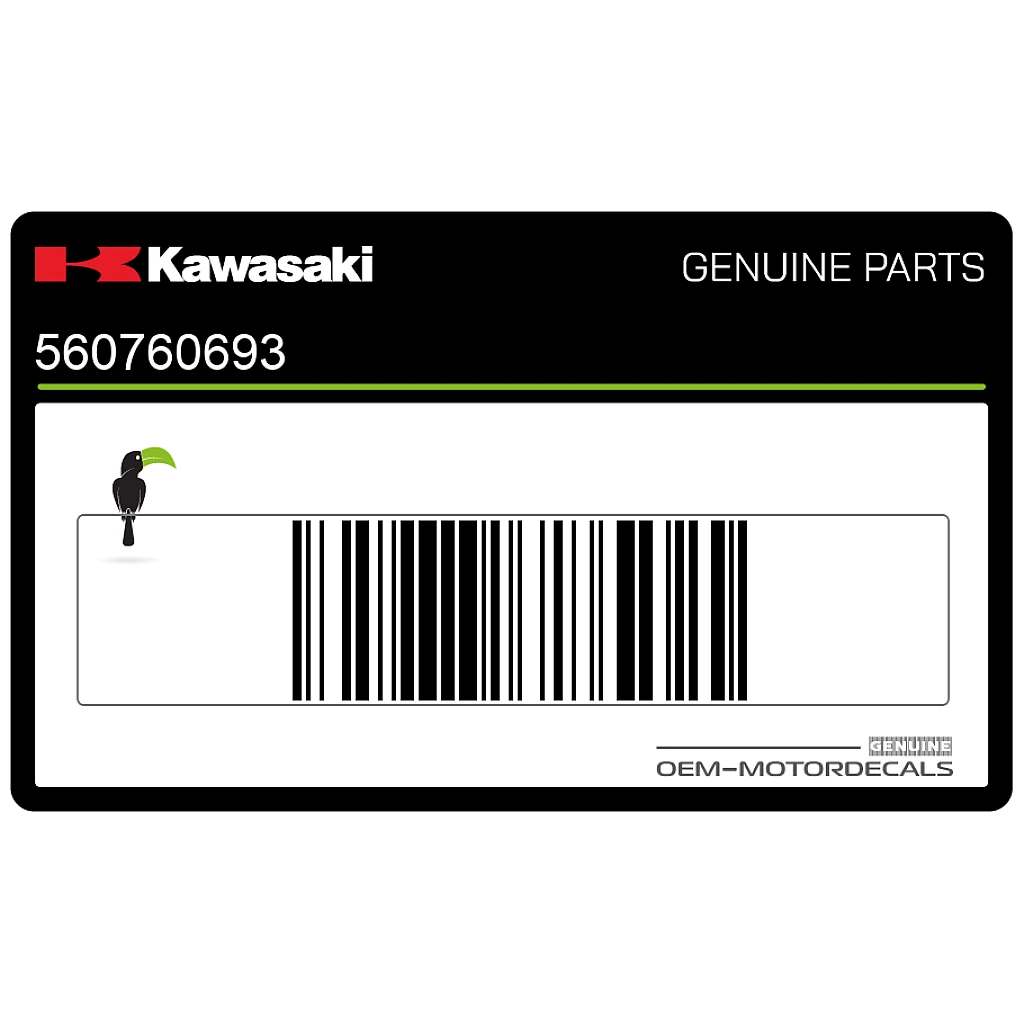 Kawasaki Ninja ZX-6R Autocollant arrière carénage Ninja Côté gauche inférieur OEM 560760693