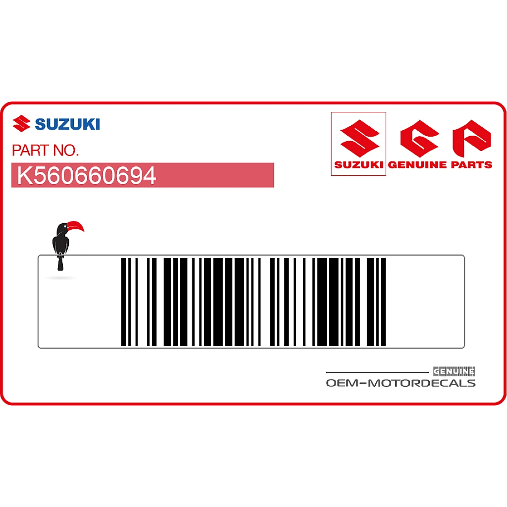 Suzuki RM-Z250 Autocollant Écope Radiateur Côté Gauche OEM K560660694