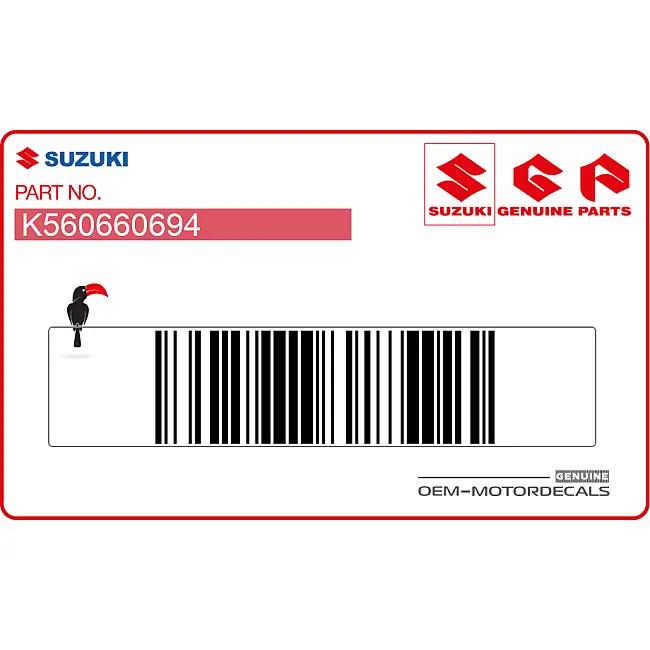 Suzuki RM-Z250 Naklejka na osłonę chłodnicy Lewa Strona OEM K560660694