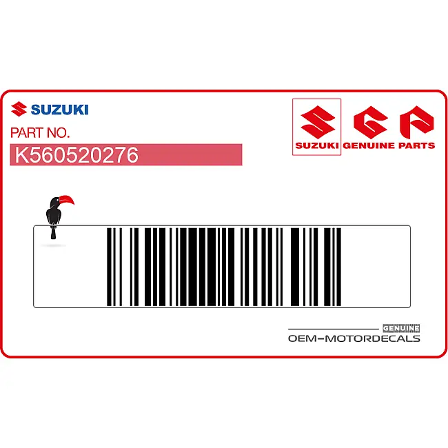 Suzuki RM-Z250 Achterspatbord SUZUKI Graphic Sticker Fabrieks Origineel OEM Deel K560520276