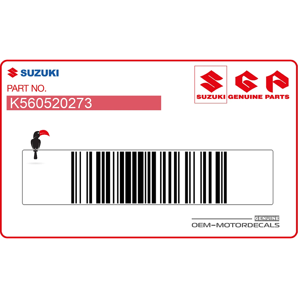 Autocollant Suzuki RM-Z250 plaque numéro OEM K560520273