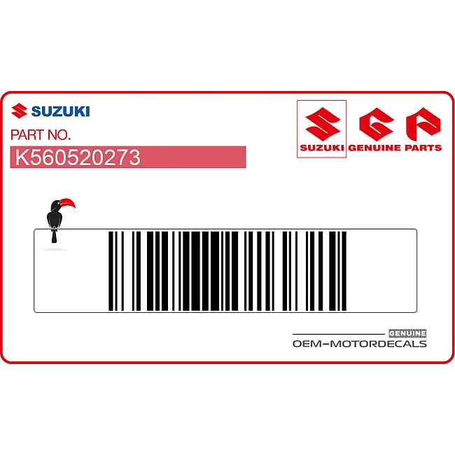 Naklejka Suzuki RM-Z250 na tablicę rejestracyjną OEM K560520273