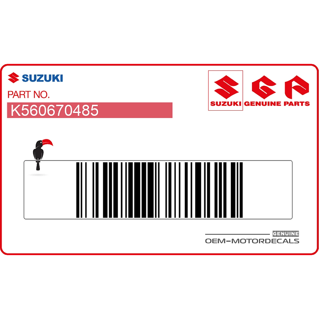 Autocollant de radiateur gauche RM-Z250 Suzuki Côté Gauche OEM K560670485