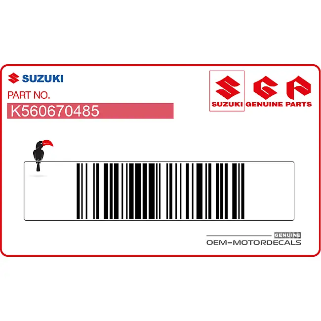 Suzuki RM-Z250 Adesivo Convogliatore Radiatore Sinistro Lato Sinistro OEM K560670485