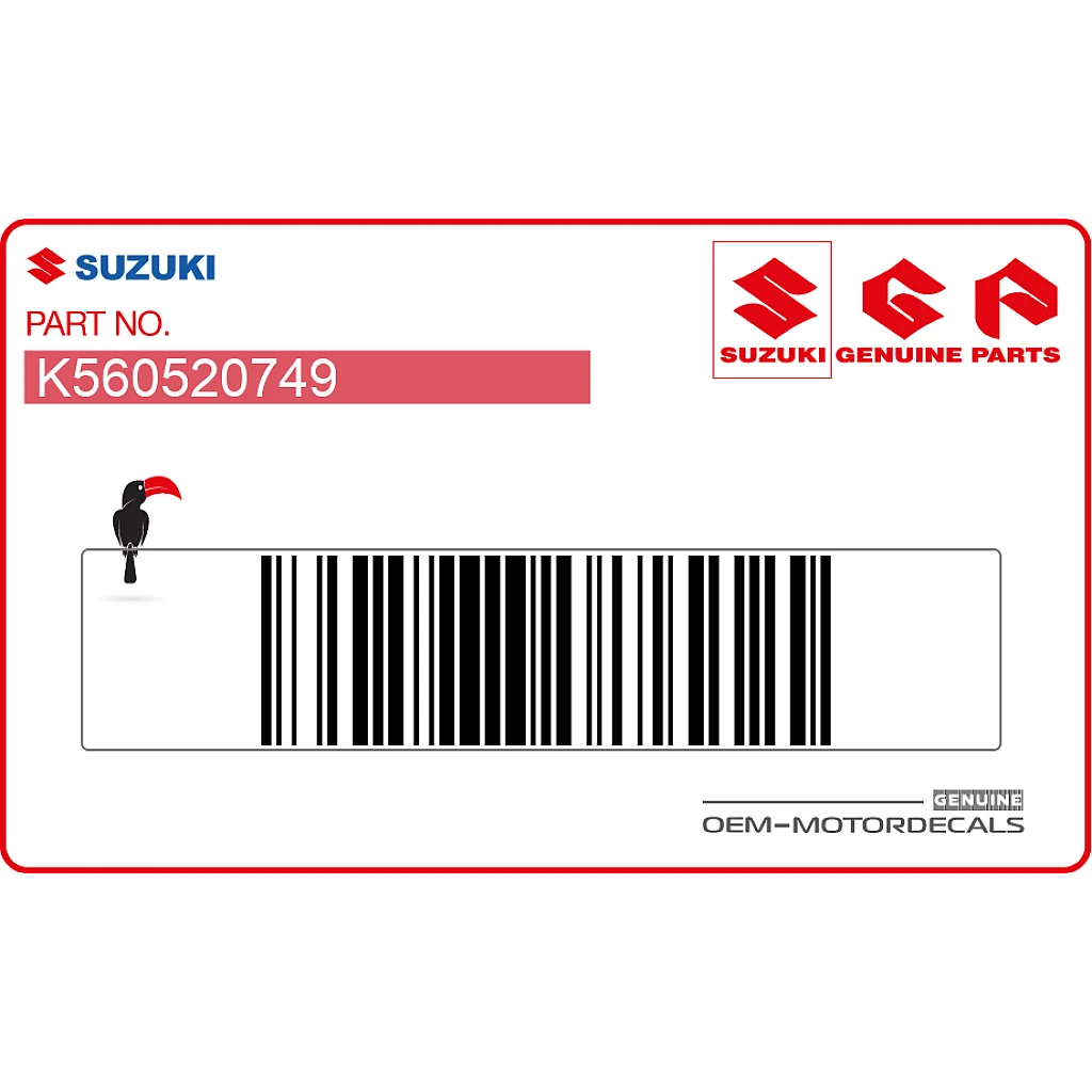 Autocollant de garde-boue avant Suzuki RM-Z250 K560520749 Graphisme d'usine authentique