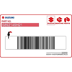 Naklejka ostrzegawcza na główkę ramy