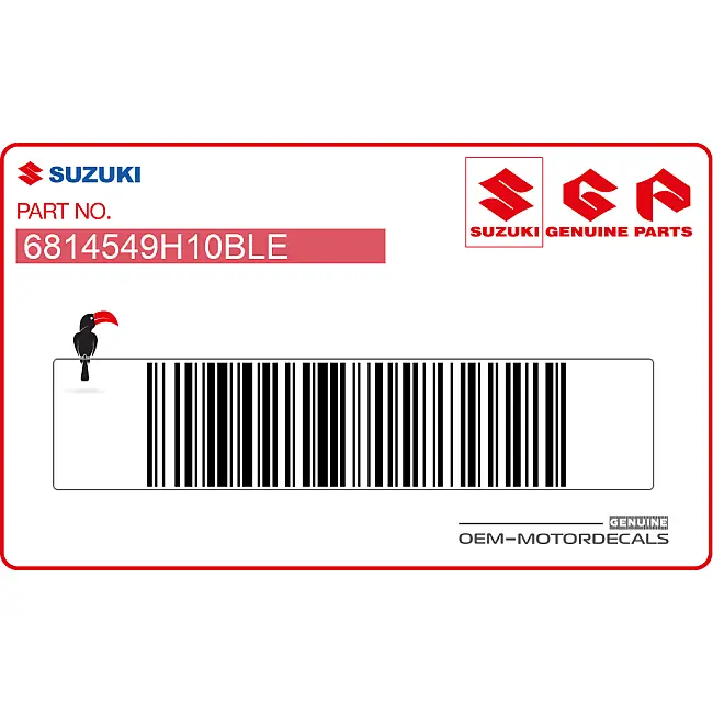 Suzuki RM-Z250 Frame cover sticker OEM 6814549H10BLE