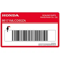 HONDA Fuel tank Transalp stripe, right side 86171-MLC-D60ZA