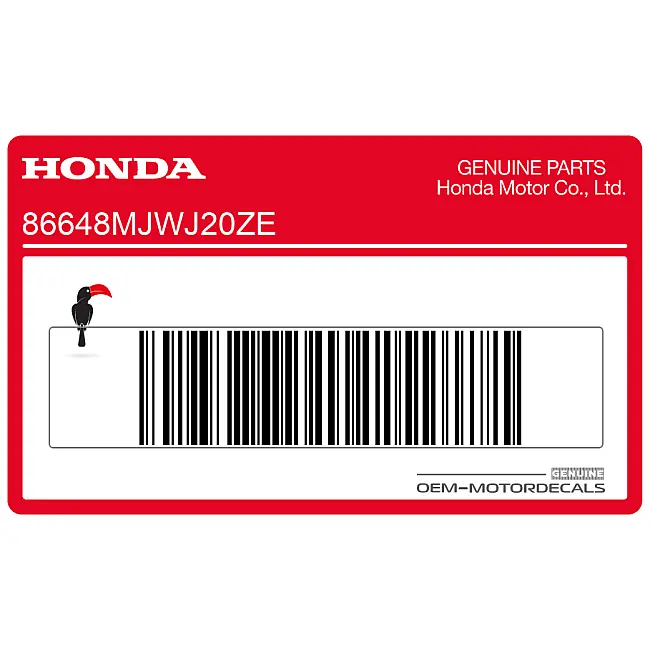 Autocollant graphique CBR Honda CBR500R carénage intermédiaire gauche côté gauche OEM 86648MJWJ20ZE
