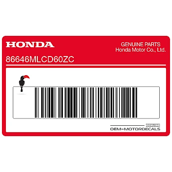 Autocollant de flanc de carénage côté gauche