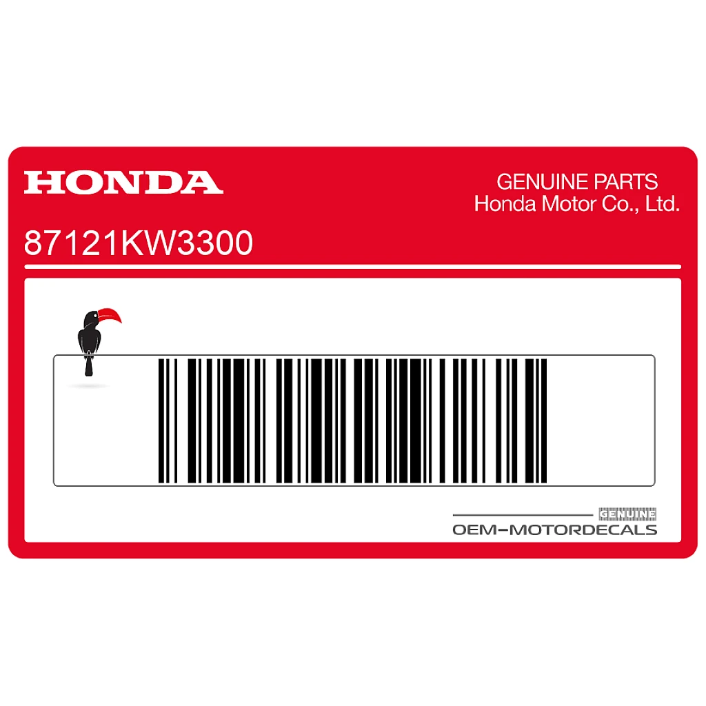 Honda NX250 Dominator Autocollant Logo NX250 Bras Oscillant OEM 87121KW3300