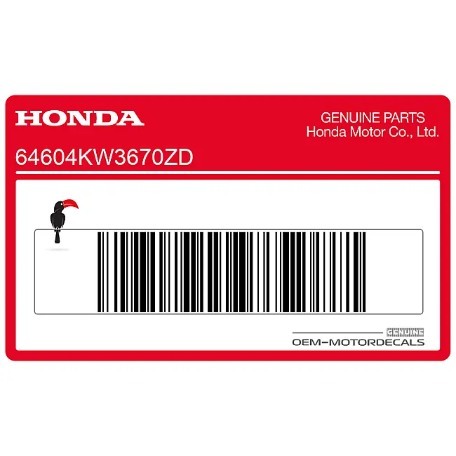 Honda NX250 DOMINATOR Aufkleber rechte Verkleidung Rechts OEM 64604KW3670ZD