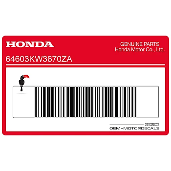 Sticker voor rechter kuipdeel