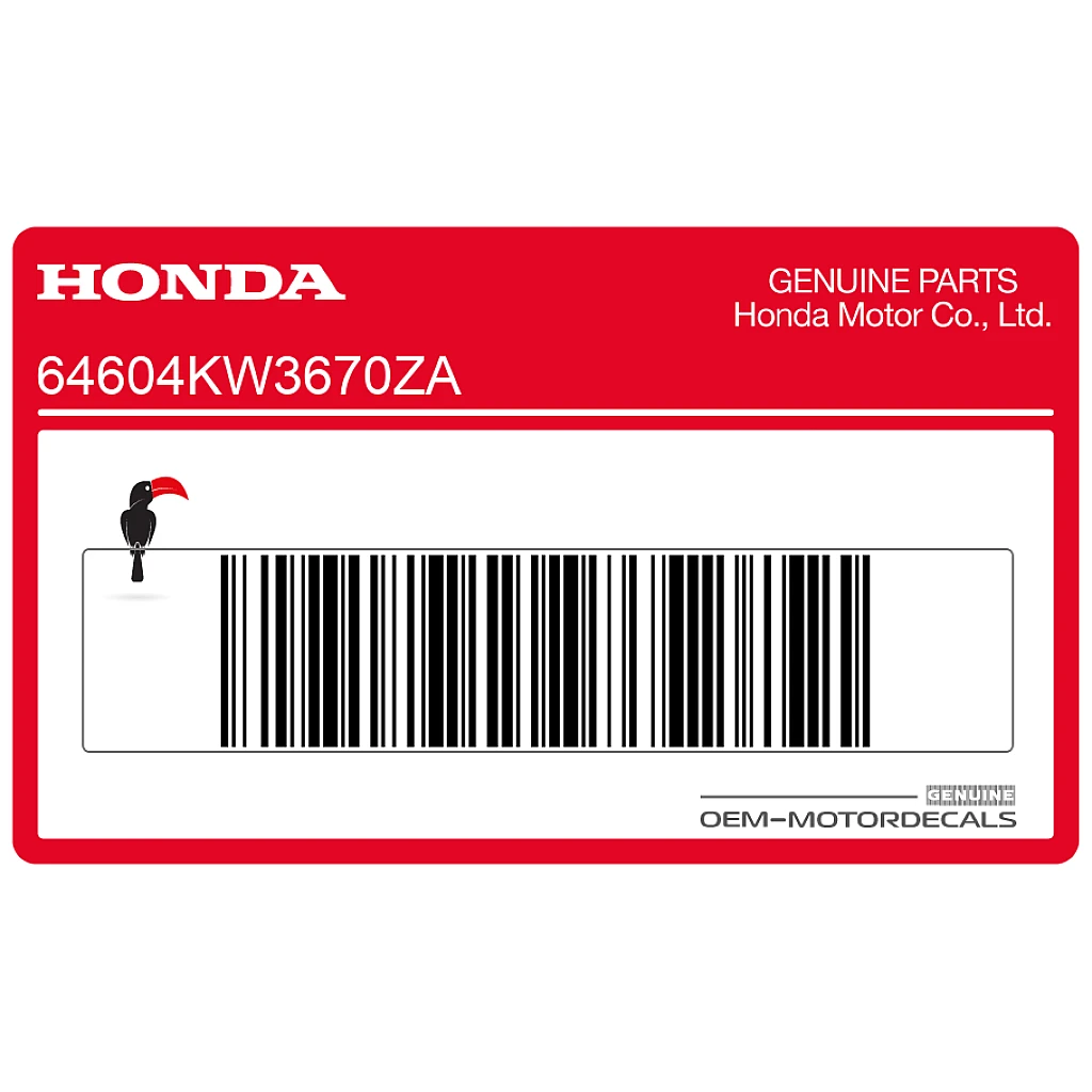 Autocollant Honda NX250 Dominator carénage gauche côté gauche OEM 64604KW3670ZA