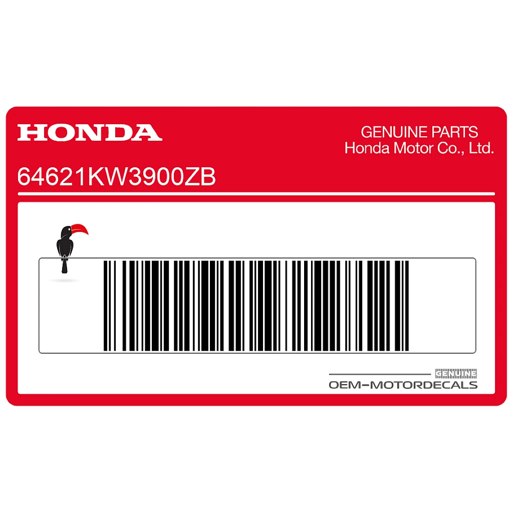 Honda NX250 Dominator Naklejka na pokrywę boczną Dominator, lewa strona, OEM 64621KW3900ZB