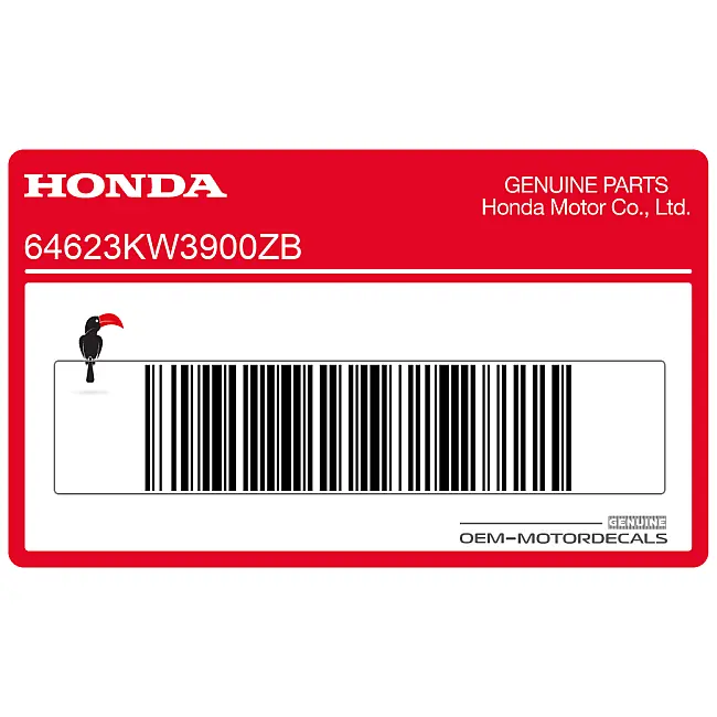 Autocollant flanc carénage NX250 Dominator Honda OEM 64623KW3900ZB décalcomanie usine