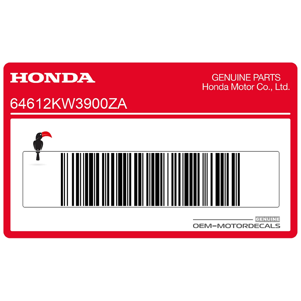 Autocollant carénage Honda NX250 Dominator côté droit OEM 64612KW3900ZA