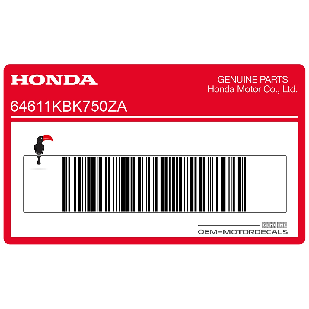 Honda NX250 Dominator Adesivo carenatura lato destro Lato destro OEM 64611KBK750ZA