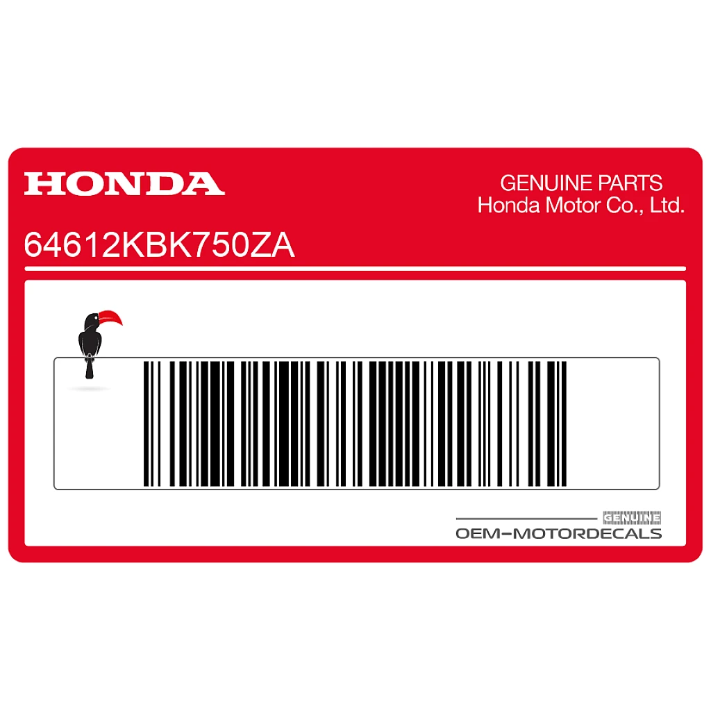 Honda NX250 Dominator Adesivo Carenatura Lato Destro Originale 64612KBK750ZA