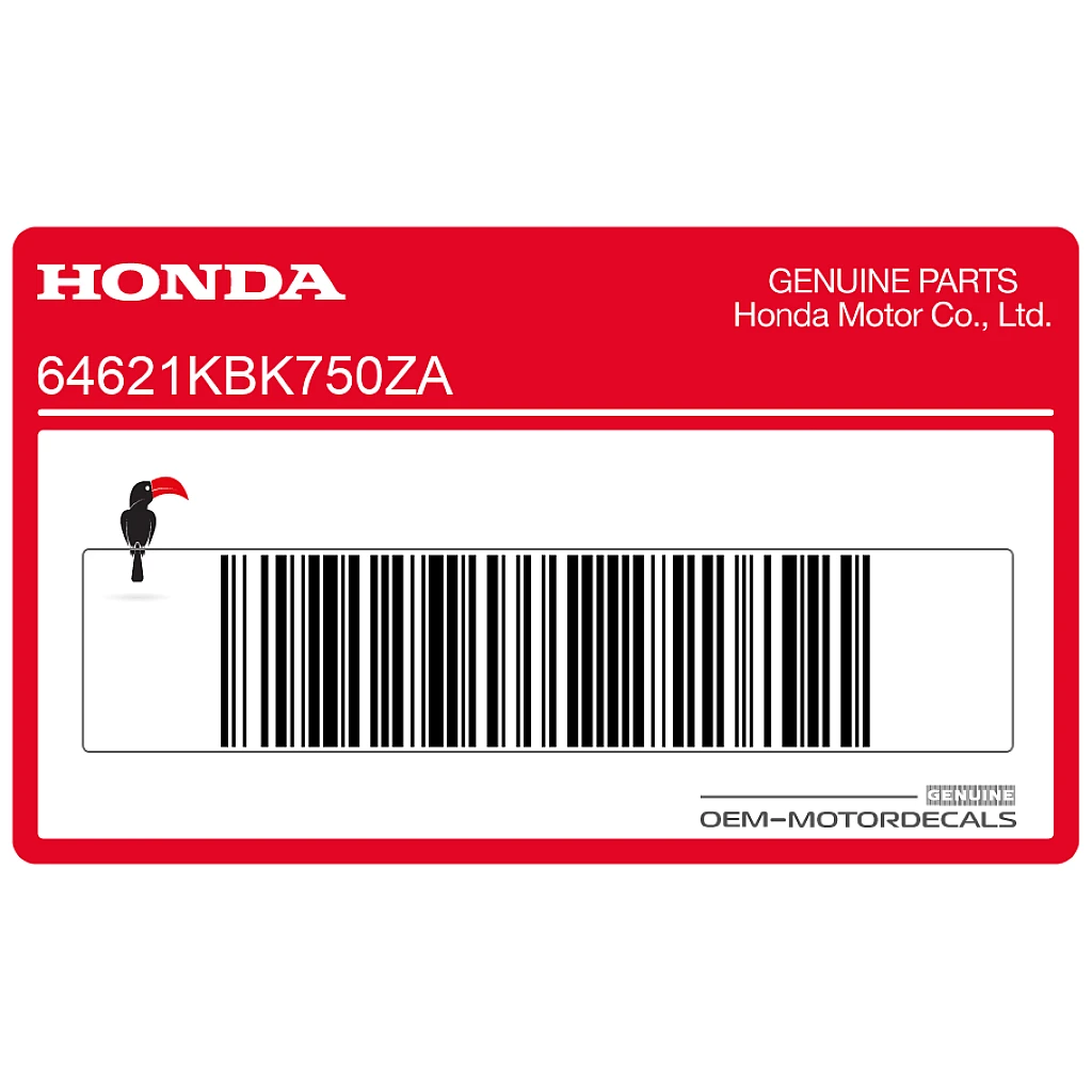 Honda NX250 Dominator Adesivo carenatura sx Lato Sinistro OEM 64621KBK750ZA