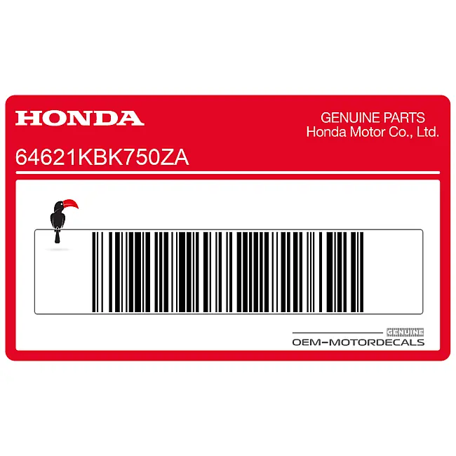 Honda NX250 Dominator Autocollant Carénage Gauche Côté Gauche OEM 64621KBK750ZA