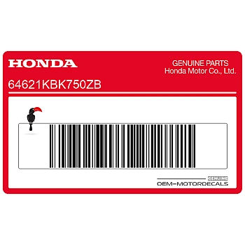 Pegatina de tapa lateral, lado izquierdo