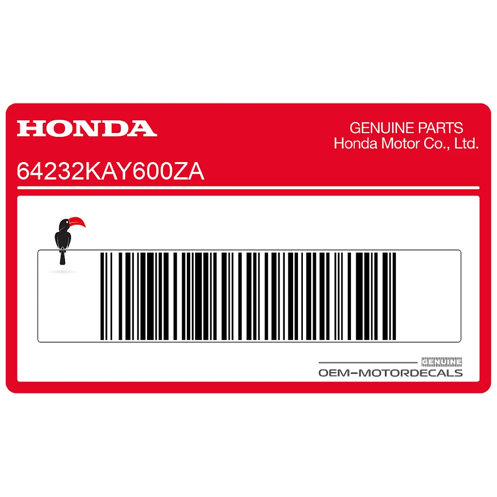 Honda NX125 Transcity Linke Seitenverkleidung HONDA Logo Emblem Links OEM 64232KAY600ZA