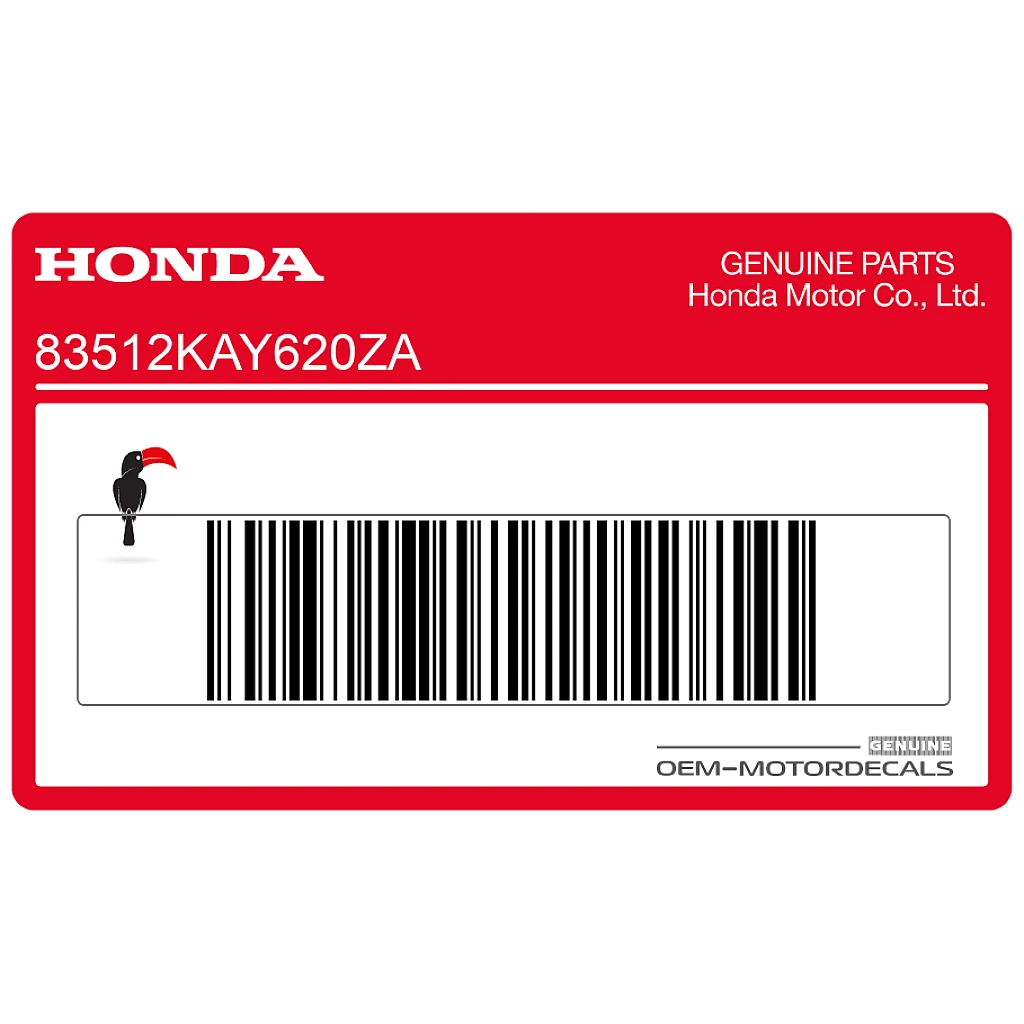 Honda NX125 TRANSCITY Seitenverkleidungs-Emblem OEM 83512KAY620ZA