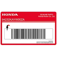 HONDA Linker Verkleidungsseitenaufkleber, linke Seite 64232-KAY-W00ZA
