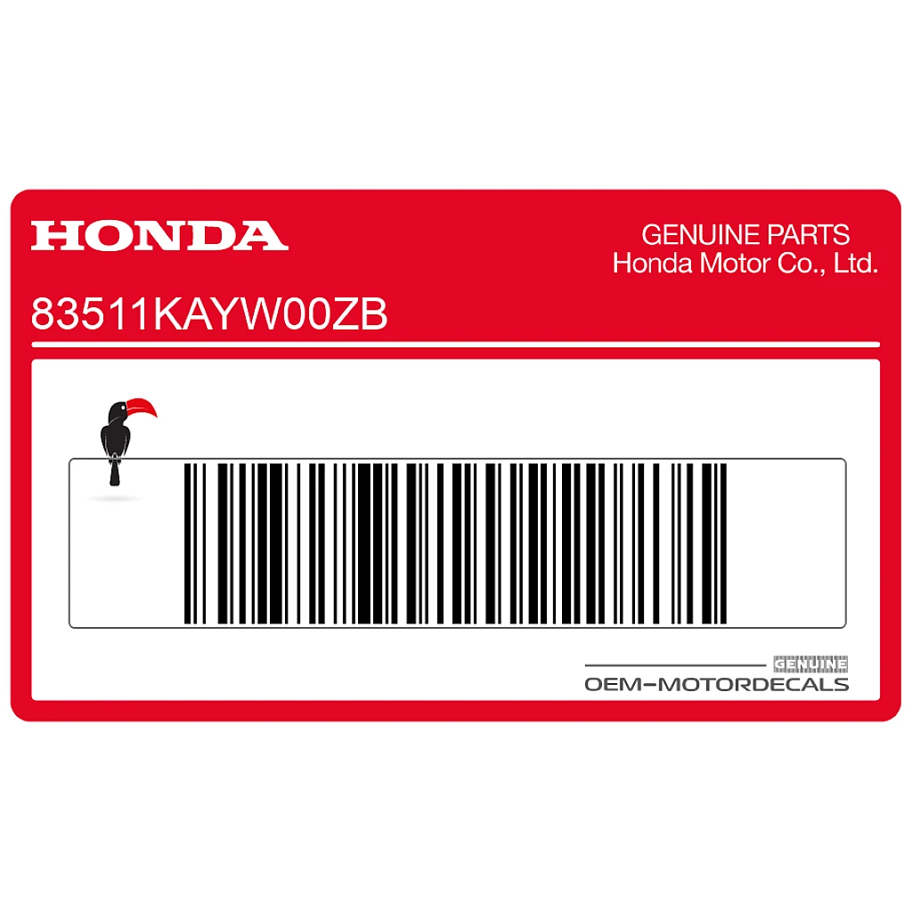 Honda NX125 Transcity Adesivo Fiancata OEM 83511KAYW00ZB