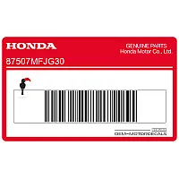 HONDA Vorsicht Etikett, Kette 87507MFJG30