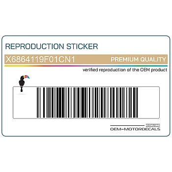 Autocollant de carénage supérieur avant