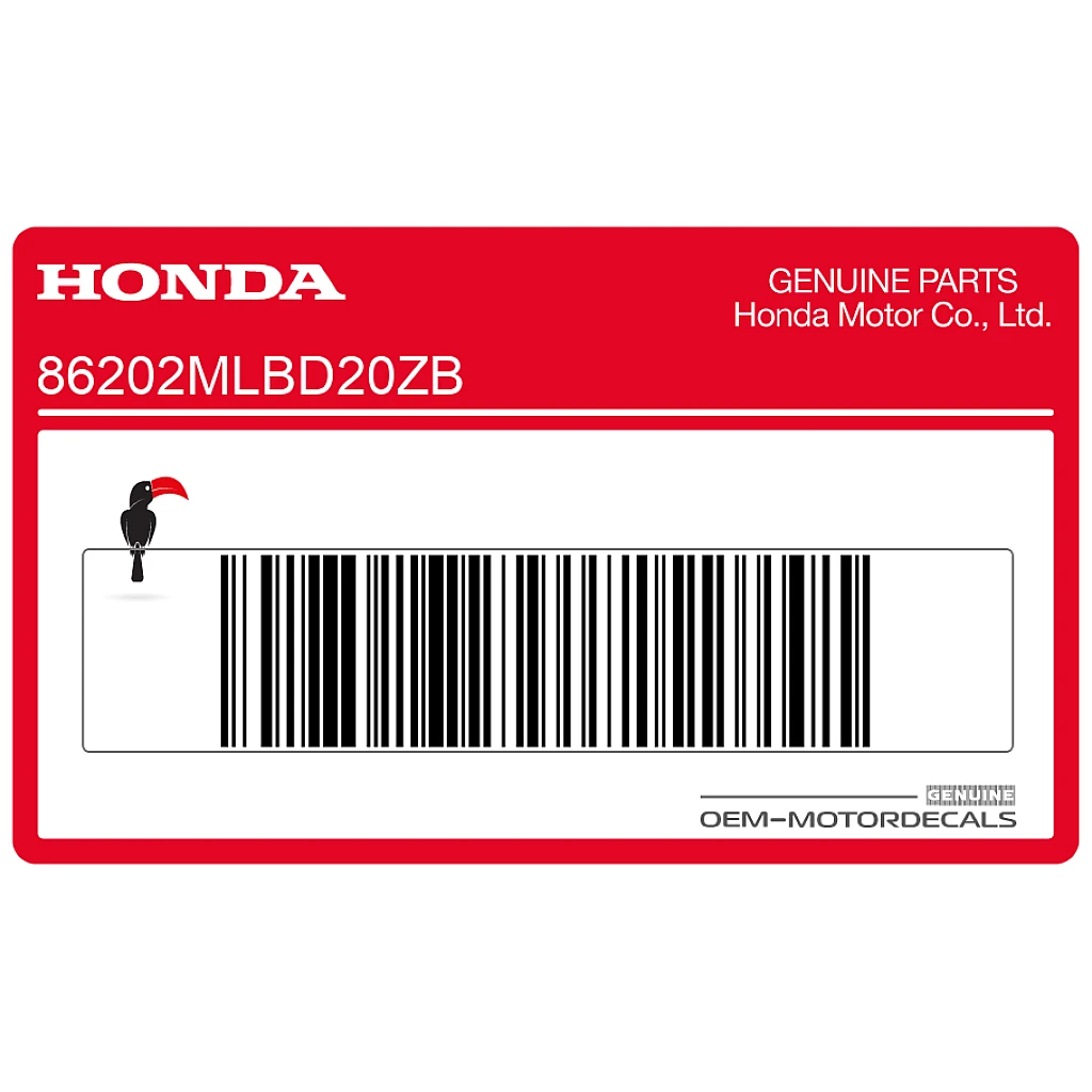 Honda CB750 HORNET Emblème Honda Wing aile latérale gauche G OEM 86202MLBD20ZB