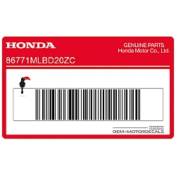 Autocollant de coque arrière droite CB750 HORNET, côté droit